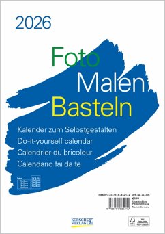 Foto-Malen-Basteln Bastelkalender A4 weiß 2026