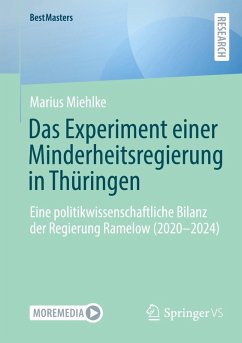 Cover Das Experiment einer Minderheitsregierung in Thüringen