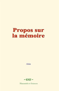 Cover Propos sur la mémoire (eBook, ePUB)