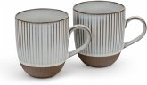1x2 Bredemeijer Mugs Ingo 450ml Tassen Steingut weiße Str.147081 1x2 Bredemeijer Mugs Ingo 450ml Tassen Steingut weiße Str.147081