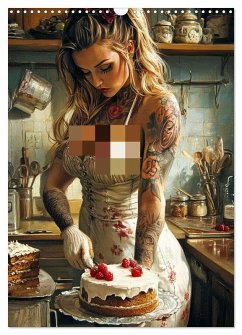 Cover Tattoo Girls and Cakes (Wall Calendar 2026 DIN A3 portrait), CALVENDO 12 Month Wall Calendar