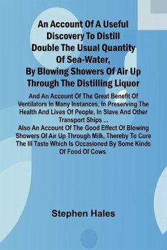An account of a useful discovery to distill double the usual quantity of sea-water, by blowing showers of air up through the distilling liquor - Hales, Stephen