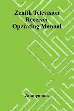 Cover Zenith Television Receiver Operating Manual