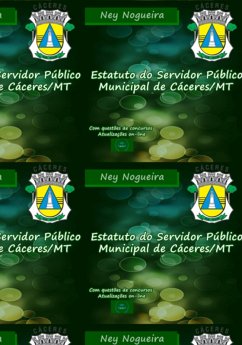 Cover Estatuto Do Servidor Público Municipal De Cáceres/mt (eBook, ePUB)
