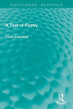 A Test of Poetry (eBook, PDF) - Zukofsky, Louis