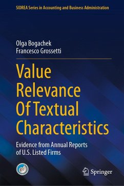 Value Relevance Of Textual Characteristics (eBook, PDF) - Bogachek, Olga; Grossetti, Francesco