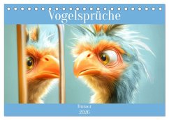 Cover Vogelsprüche - Humor (Tischkalender 2026 DIN A5 quer), CALVENDO Monatskalender