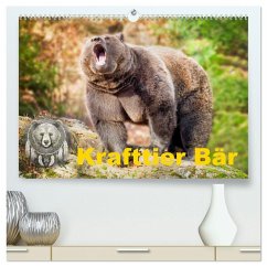 Krafttier Bär (hochwertiger Premium Wandkalender 2026 DIN A2 quer), Kunstdruck in Hochglanz