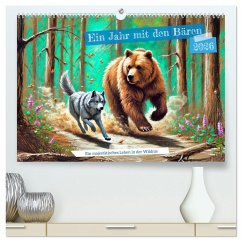 Cover Ein Jahr mit den Bären - Ein majestätisches Leben in der Wildnis (hochwertiger Premium Wandkalender 2026 DIN A2 quer), Kunstdruck in Hochglanz