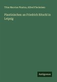 Plautinisches: an Friedrich Ritschl in Leipzig