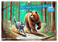 Cover Ein Jahr mit den Bären - Ein majestätisches Leben in der Wildnis (Wandkalender 2026 DIN A3 quer), CALVENDO Monatskalender