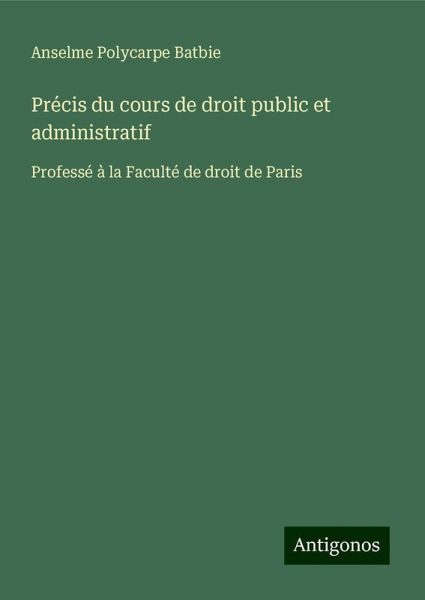 Précis du cours de droit public et administratif Précis du cours de droit public et administratif