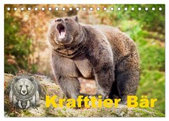 Cover Krafttier Bär (Tischkalender 2026 DIN A5 quer), CALVENDO Monatskalender