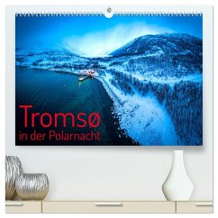 Tromsø in der Polarnacht (hochwertiger Premium Wandkalender 2026 DIN A2 quer), Kunstdruck in Hochglanz Tromsø in der Polarnacht (hochwertiger Premium Wandkalender 2026 DIN A2 quer), Kunstdruck in Hochglanz