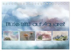 Cover Blüte trifft auf Aquarell (Tischkalender 2026 DIN A5 quer), CALVENDO Monatskalender