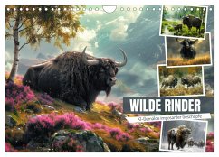 Wilde Rinder (Wandkalender 2026 DIN A4 quer), CALVENDO Monatskalender