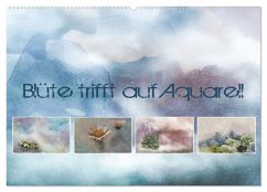 Cover Blüte trifft auf Aquarell (Wandkalender 2026 DIN A2 quer), CALVENDO Monatskalender