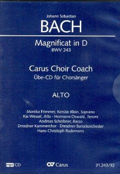 Magnificat D-Dur BWV243 - Chorstimme Alt Playalong-CD