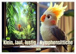 Klein, laut, lustig - Nymphensittiche (Wandkalender 2026 DIN A2 quer), CALVENDO Monatskalender Klein, laut, lustig - Nymphensittiche (Wandkalender 2026 DIN A2 quer), CALVENDO Monatskalender