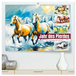 Cover Jahr des Pferdes - Der unbezähmbare Geist der Pferde (hochwertiger Premium Wandkalender 2026 DIN A2 quer), Kunstdruck in Hochglanz