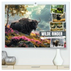 Cover Wilde Rinder (hochwertiger Premium Wandkalender 2026 DIN A2 quer), Kunstdruck in Hochglanz
