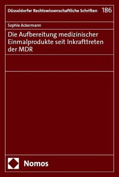 Cover Die Aufbereitung medizinischer Einmalprodukte seit Inkrafttreten der MDR