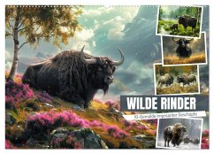 Cover Wilde Rinder (Wandkalender 2026 DIN A2 quer), CALVENDO Monatskalender