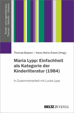Cover Maria Lypp: Einfachheit als Kategorie der Kinderliteratur (1984)