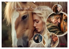 Cover Pferde und Seelensprüche (Wandkalender 2026 DIN A2 quer), CALVENDO Monatskalender