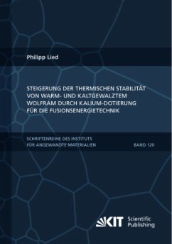 Cover Steigerung der thermischen Stabilität von warm- und kaltgewalztem Wolfram durch Kalium-Dotierung für die Fusionsenergiet