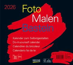 Cover Foto-Malen-Basteln Bastelkalender quer schwarz 2026
