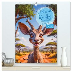 Wild und Knuffig - Knuddelsafari durch Afrika (hochwertiger Premium Wandkalender 2026 DIN A2 hoch), Kunstdruck in Hochglanz