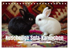 Kuschelige Sofa-Kaninchen (Tischkalender 2026 DIN A5 quer), CALVENDO Monatskalender