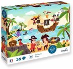 Calypto 3907600 - Piraten, Softtouch Kinder-Puzzle 36 Teile