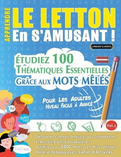 Cover APPRENDRE LE LETTON EN S'AMUSANT - POUR LES ADULTES