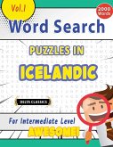 WORD SEARCH PUZZLES IN ICELANDIC FOR INTERMEDIATE LEVEL - AWESOME! VOL.1 - DELTA CLASSICS