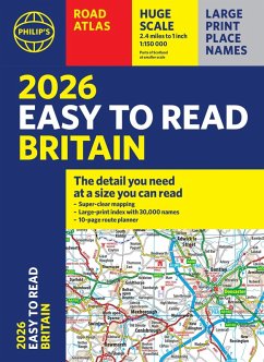 Cover 2026 Philip's Easy to Read Road Atlas of Britain