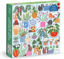 Cover Cats in the Houseplants 500 Piece Puzzle