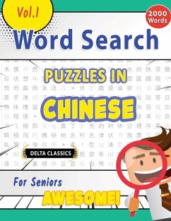 Cover WORD SEARCH PUZZLES IN CHINESE FOR SENIORS - AWESOME! VOL.1 - DELTA CLASSICS