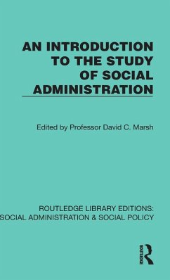 Cover An Introduction to the Study of Social Administration