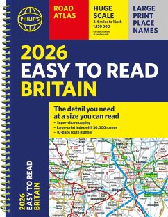 Cover 2026 Philip's Easy to Read Road Atlas of Britain