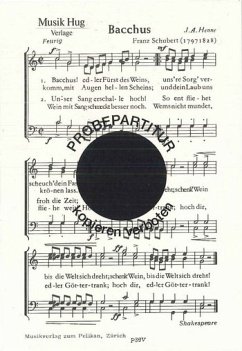 Cover Franz Schubert Bacchus Männerchor