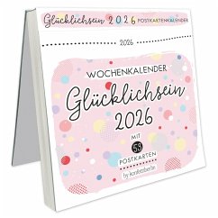 Cover Postkartenkalender Glücklichsein 2026 by konfettiberlin