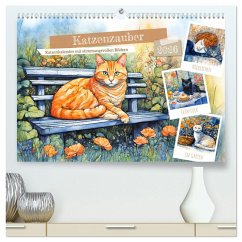Cover Katzenzauber - Katzenkalender mit stimmungsvollen Bildern (hochwertiger Premium Wandkalender 2026 DIN A2 quer), Kunstdruck in Hochglanz