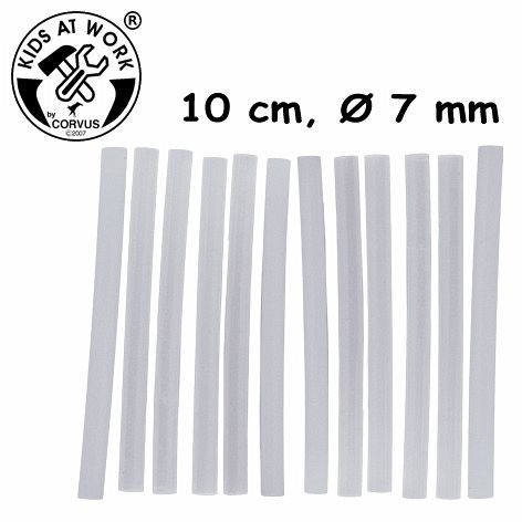 CORVUS A600677 - Kids at Work, Heissklebesticks 10cm, 7mm, 12 Stück - Corvus Toys