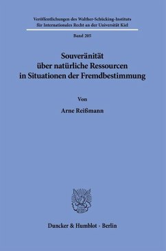 Cover Souveränität über natürliche Ressourcen in Situationen der Fremdbestimmung