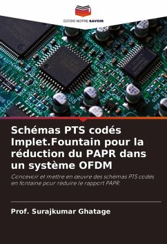 Cover Schémas PTS codés Implet.Fountain pour la réduction du PAPR dans un système OFDM