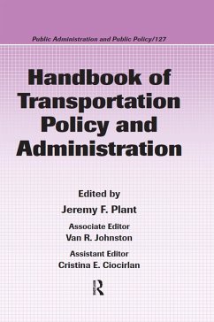 Cover Handbook of Transportation Policy and Administration (eBook, ePUB)