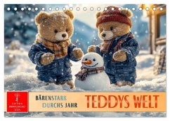 Cover Teddys Welt - Bärenstark durchs Jahr (Tischkalender 2026 DIN A5 quer), CALVENDO Monatskalender