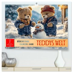 Cover Teddys Welt - Bärenstark durchs Jahr (hochwertiger Premium Wandkalender 2026 DIN A2 quer), Kunstdruck in Hochglanz